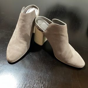 Dolce Vita Gray/Tan/Snakeskin Heeled Mules
